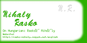 mihaly rasko business card